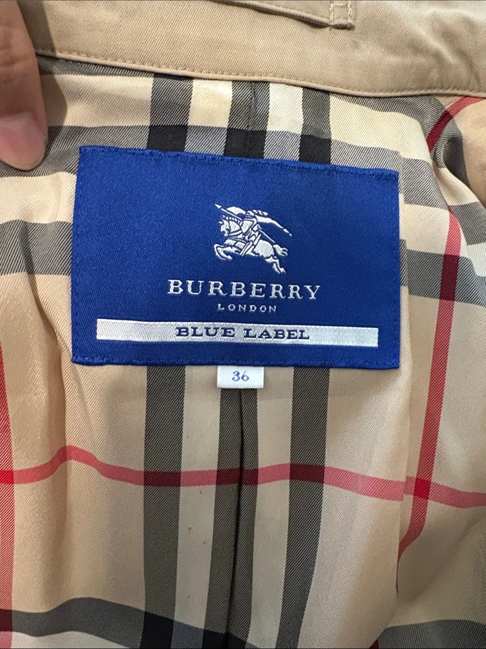 Burberry Size 36 (XS US) Trench Coat Khaki With Belt - Picture 11 of 14
